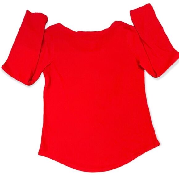 NWT Wondershop Size Medium Red “Lady Doe” Long Sleeve Christmas Tee - Picture 2 of 5
